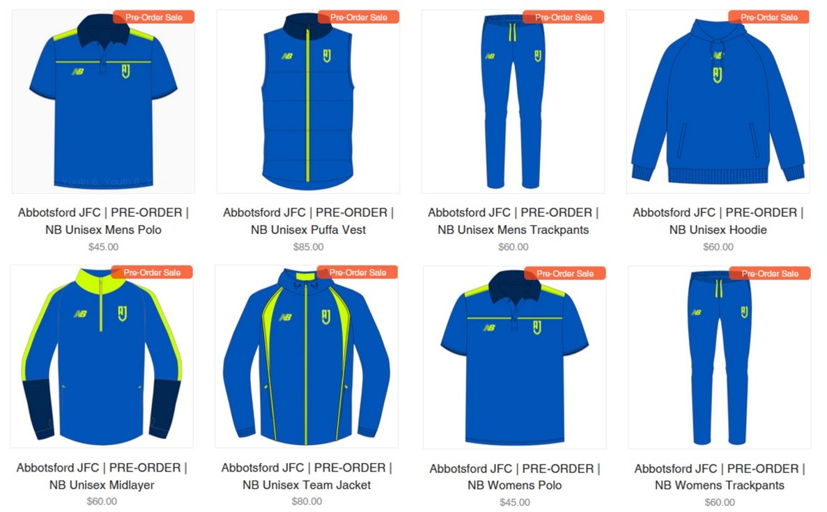 AJFC New Balance Merchandise 2025 Sale Items